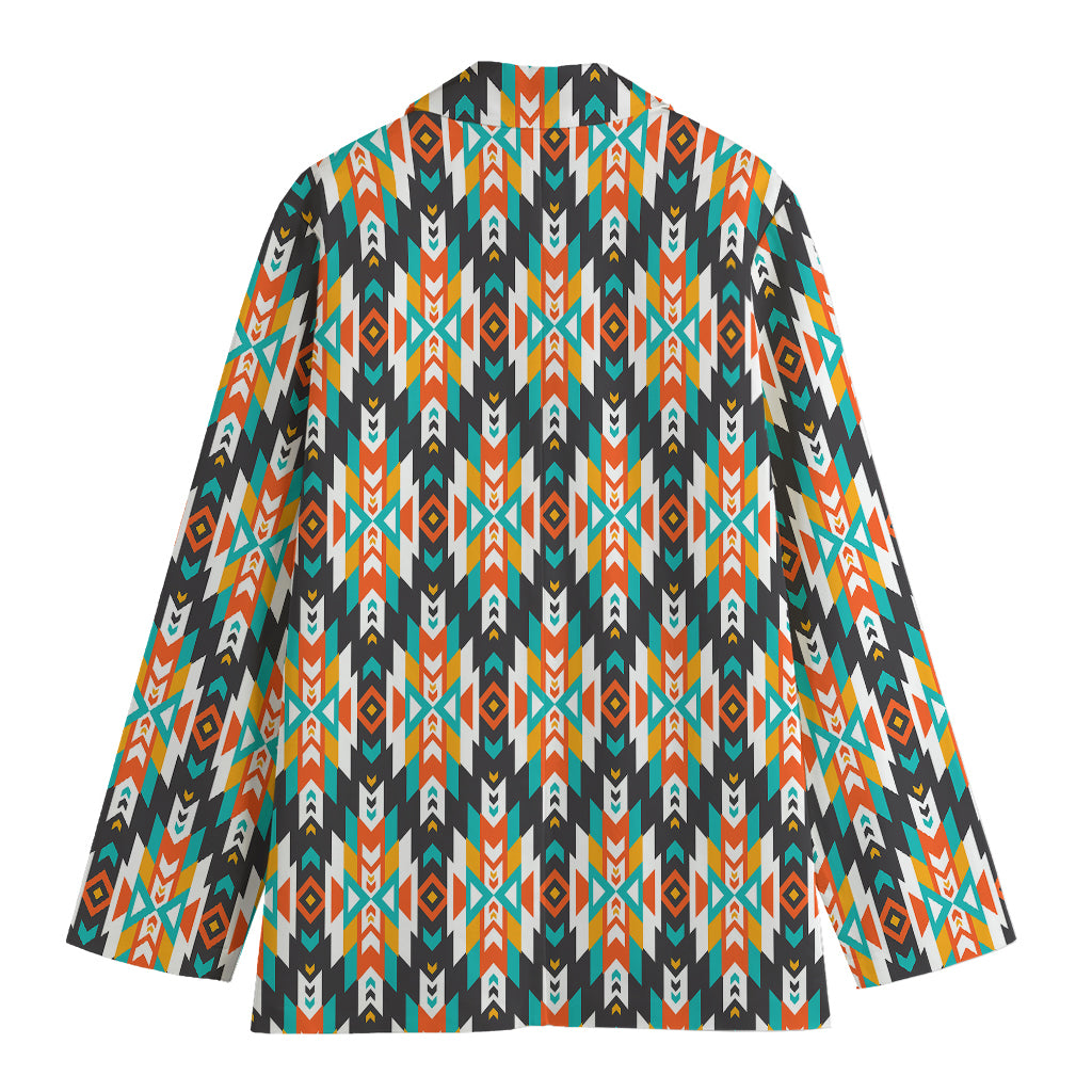 Tribal Native American Pattern Print Women's Blazer