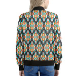 Tribal Native American Pattern Print Women's Bomber Jacket