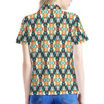 Tribal Native American Pattern Print Women's Polo Shirt