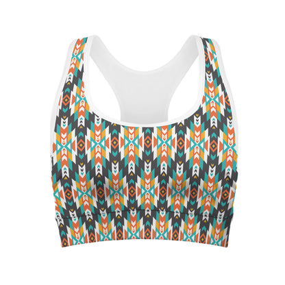 Tribal Native American Pattern Print Women's Sports Bra