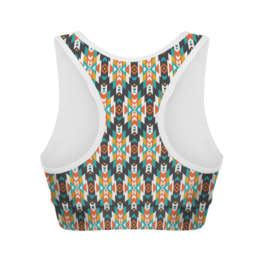 Tribal Native American Pattern Print Women's Sports Bra