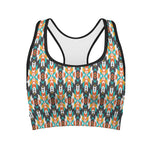 Tribal Native American Pattern Print Women's Sports Bra
