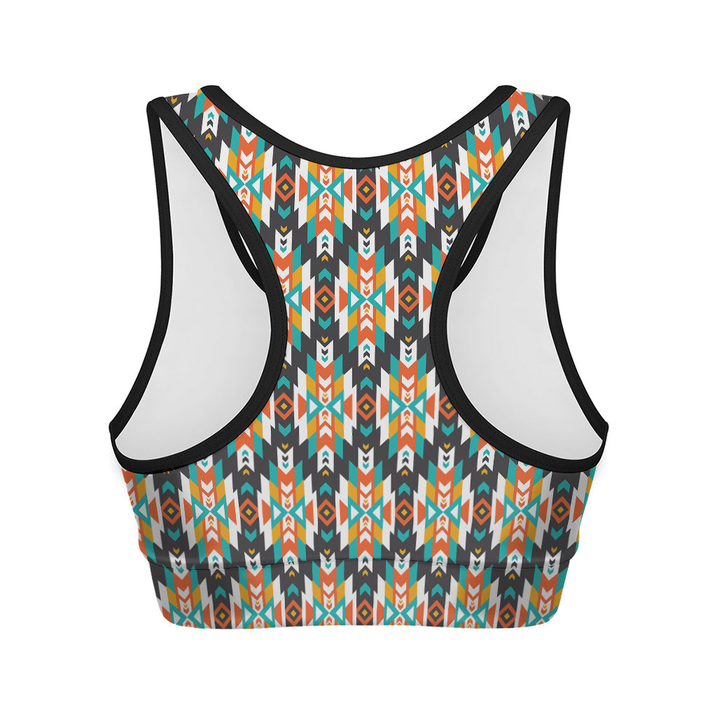 Tribal Native American Pattern Print Women's Sports Bra