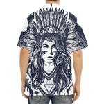 Tribal Native Indian Girl Print Aloha Shirt