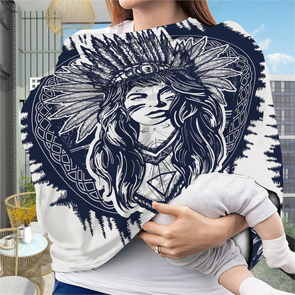 Tribal Native Indian Girl Print Baby Seat Cover