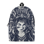 Tribal Native Indian Girl Print Backpack