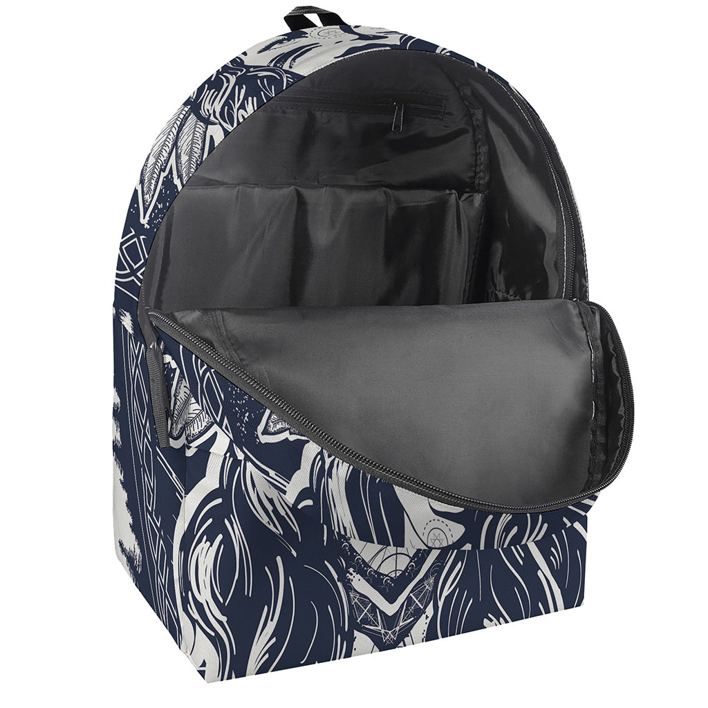 Tribal Native Indian Girl Print Backpack