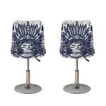 Tribal Native Indian Girl Print Bar Stool Covers