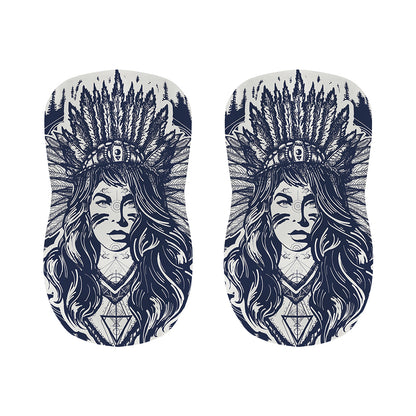 Tribal Native Indian Girl Print Bar Stool Covers