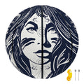 Tribal Native Indian Girl Print Basketball