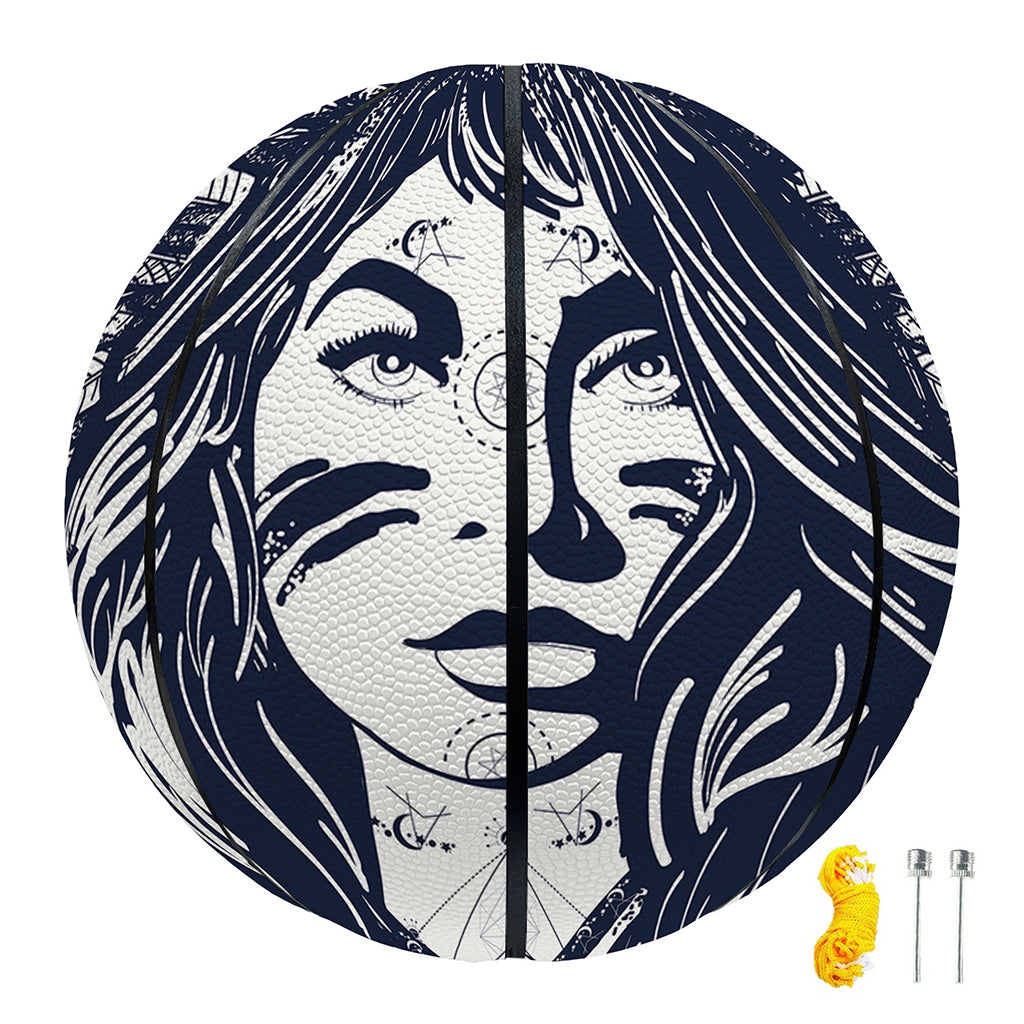 Tribal Native Indian Girl Print Basketball