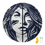 Tribal Native Indian Girl Print Basketball