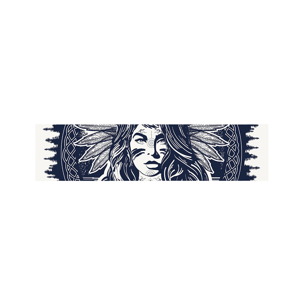 Tribal Native Indian Girl Print Bed Runner