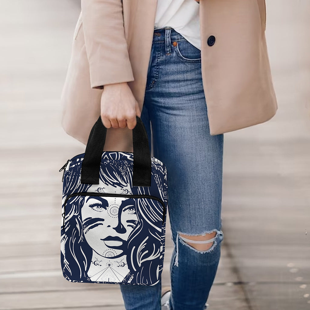 Tribal Native Indian Girl Print Bible Tote Bag