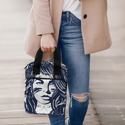 Tribal Native Indian Girl Print Bible Tote Bag
