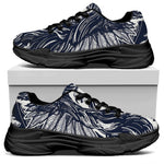 Tribal Native Indian Girl Print Black Chunky Shoes