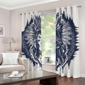 Tribal Native Indian Girl Print Dimout Grommet Curtains