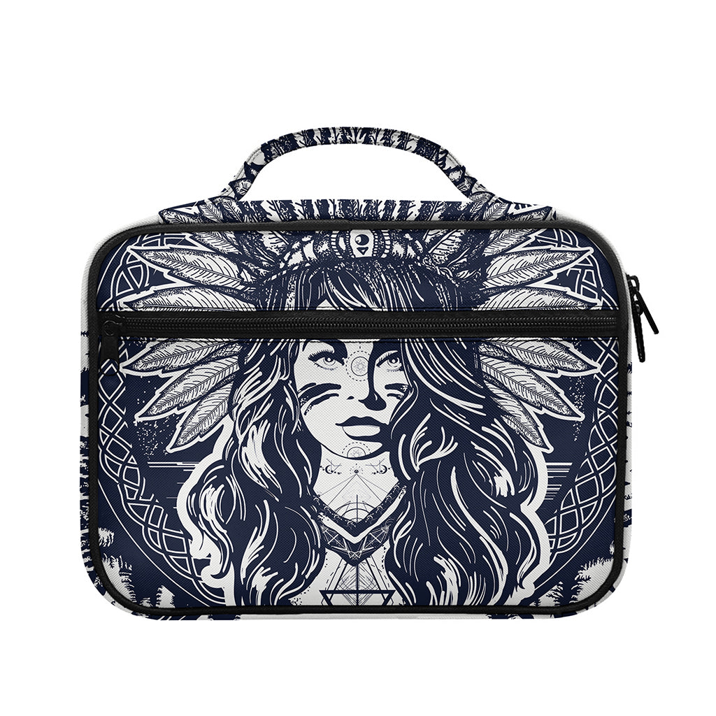 Tribal Native Indian Girl Print Briefcase Bible Bag