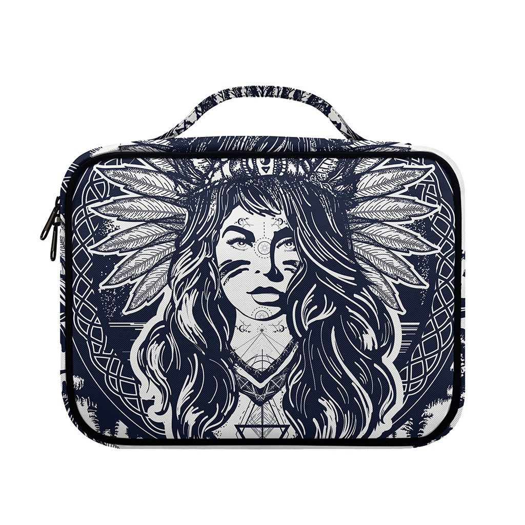 Tribal Native Indian Girl Print Briefcase Bible Bag