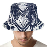 Tribal Native Indian Girl Print Bucket Hat