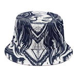 Tribal Native Indian Girl Print Bucket Hat