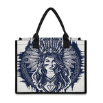 Tribal Native Indian Girl Print Canvas Tote Bag