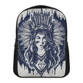 Tribal Native Indian Girl Print Casual Backpack