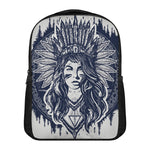 Tribal Native Indian Girl Print Casual Backpack