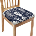 Tribal Native Indian Girl Print Chair Cushion Cover