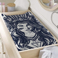 Tribal Native Indian Girl Print Changing Pad Cover
