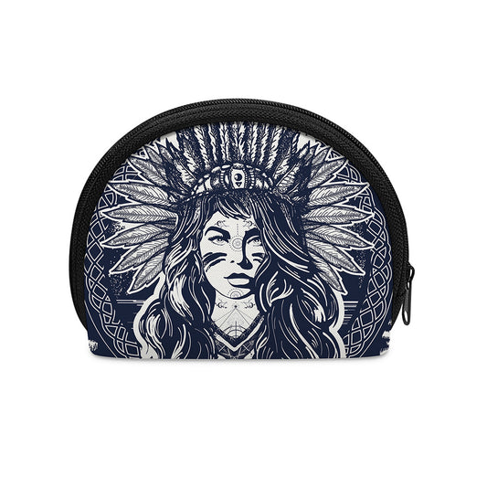Tribal Native Indian Girl Print Coin Purse