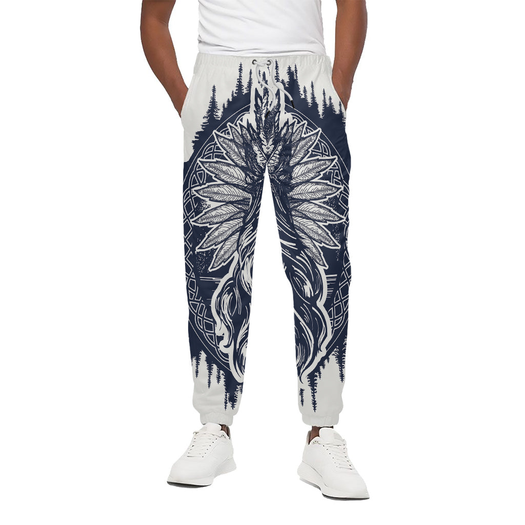 Tribal Native Indian Girl Print Cotton Pants