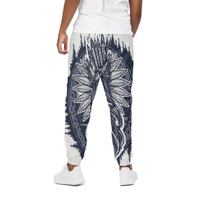 Tribal Native Indian Girl Print Cotton Pants