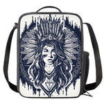 Tribal Native Indian Girl Print Crossbody Lunch Bag