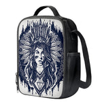 Tribal Native Indian Girl Print Crossbody Lunch Bag
