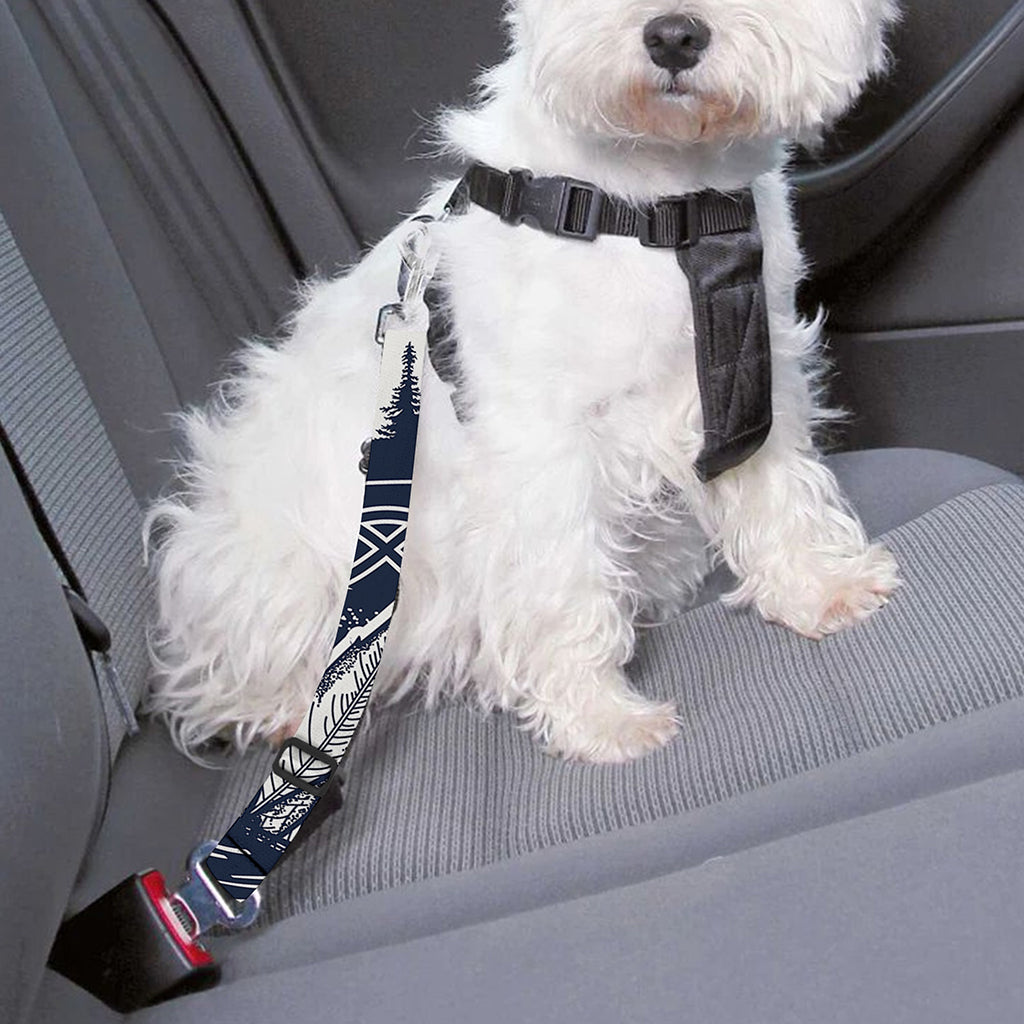 Tribal Native Indian Girl Print Dog Seat Belt