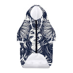 Tribal Native Indian Girl Print Dog Zip Up Hoodie