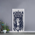 Tribal Native Indian Girl Print Door Sticker