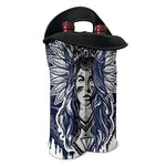 Tribal Native Indian Girl Print Double Neoprene Wine Tote
