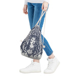 Tribal Native Indian Girl Print Drawstring Bag