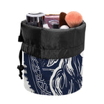 Tribal Native Indian Girl Print Drawstring Makeup Bag