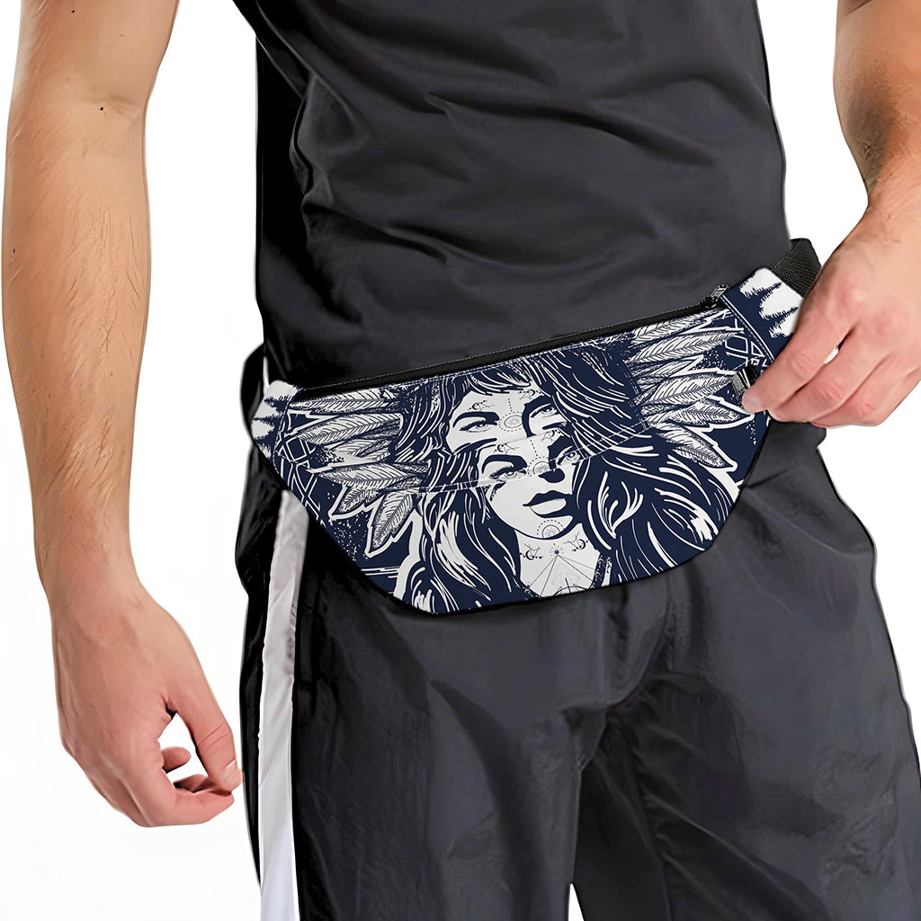 Tribal Native Indian Girl Print Fanny Pack