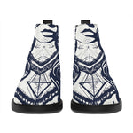 Tribal Native Indian Girl Print Flat Ankle Boots