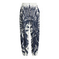 Tribal Native Indian Girl Print Fleece Lined Knit Pants