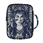 Tribal Native Indian Girl Print Front Pocket Bible Bag