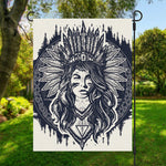 Tribal Native Indian Girl Print Garden Flag
