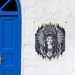 Tribal Native Indian Girl Print Garden Flag