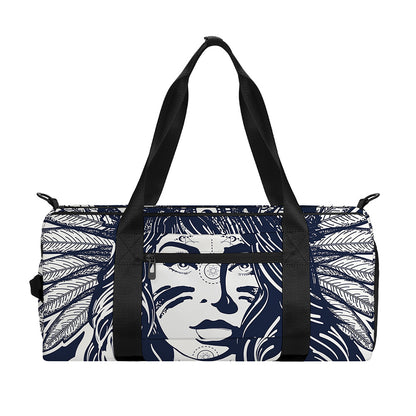 Tribal Native Indian Girl Print Gym Bag