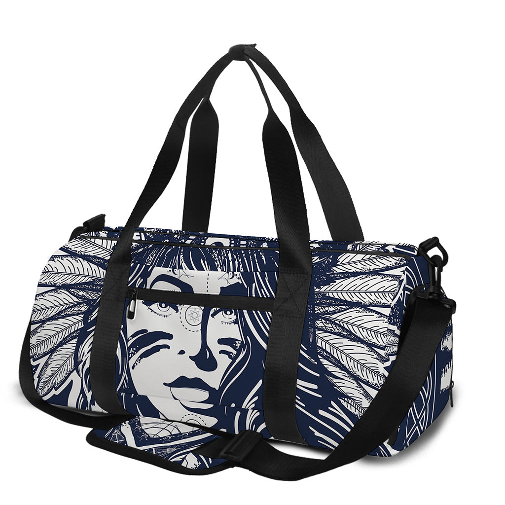 Tribal Native Indian Girl Print Gym Bag