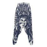 Tribal Native Indian Girl Print Hammer Pants